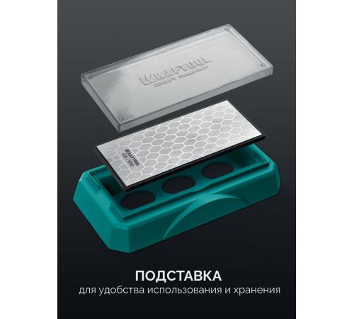 KRAFTOOL DIAMOND DOUBLE Р400/1000, пластина алмазная заточная двухсторонняя (35711-400-1000)