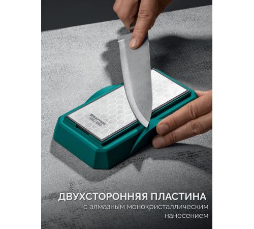KRAFTOOL DIAMOND DOUBLE Р400/1000, пластина алмазная заточная двухсторонняя (35711-400-1000)