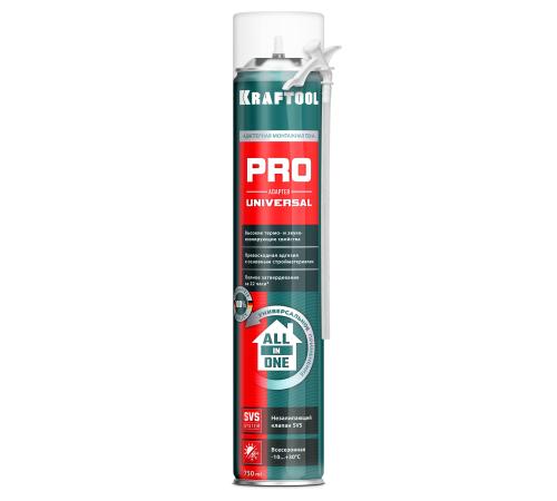 KRAFTOOL ADAPTER PRO, 750 мл, адаптерная, всесезонная, SVS, не залипающий клапан, выход до 45 л, монтажная пена (41173)