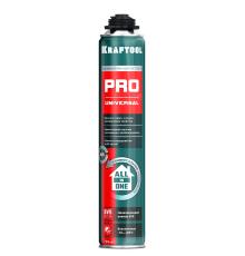 KRAFTOOL PRO, 750 мл, пистолетная, всесезонная, SVS, не залипающий клапан, выход до 45 л, монтажная пена (41182)