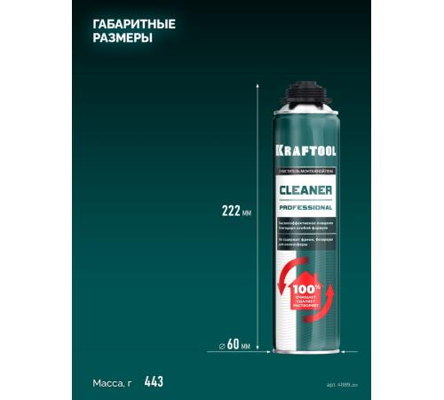 KRAFTOOL CLEANER, 500 мл, очиститель монтажной пены (41189)