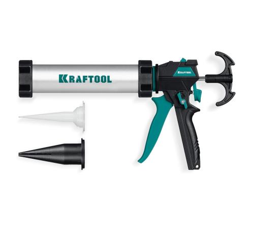 KRAFTOOL ULTRA 310 мл, прямой забор, регулировка силы давления, вариативная антикапельная система, закрытый пистолет для герметика (06677-31)