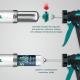 KRAFTOOL ULTRA 310 мл, прямой забор, регулировка силы давления, вариативная антикапельная система, закрытый пистолет для герметика (06677-31)