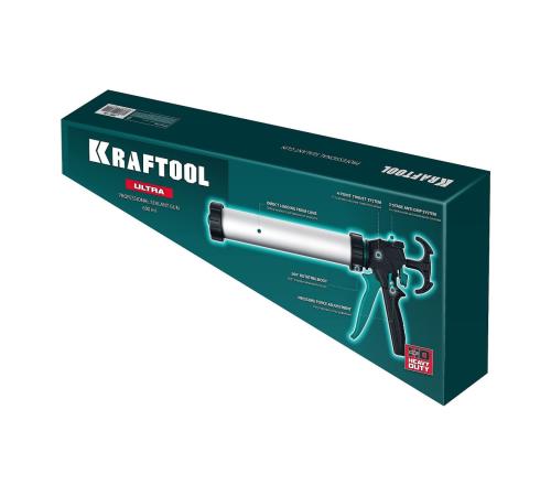KRAFTOOL ULTRA 600 мл, прямой забор, регулировка силы давления, вариативная антикапельная система, закрытый пистолет для герметикаа (06677-60)