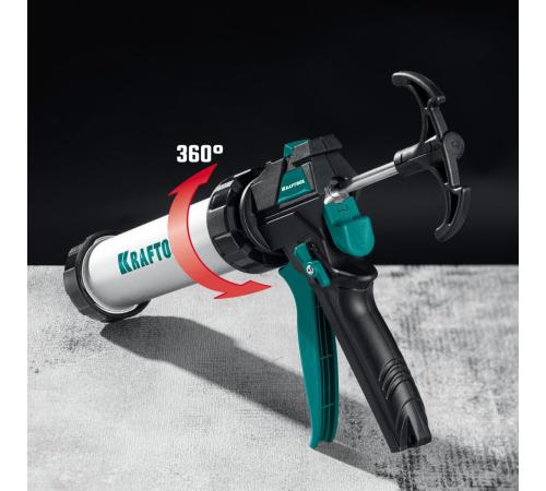 KRAFTOOL ULTRA 600 мл, прямой забор, регулировка силы давления, вариативная антикапельная система, закрытый пистолет для герметикаа (06677-60)
