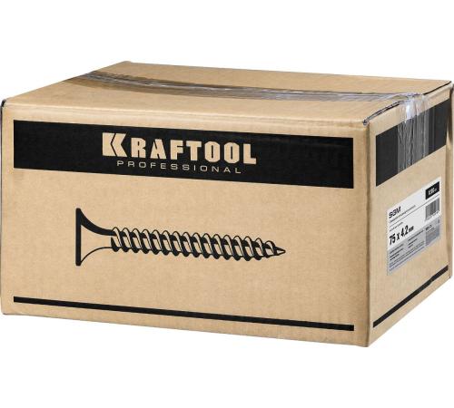KRAFTOOL СГМ, 75 х 4.2 мм, фосфатированное покрытие, 1200 шт (5,71 кг.), саморез гипсокартон-металл (3001-75)