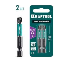 KRAFTOOL OPTIMUM PZ/FL 2, 50 мм, 2 шт, биты (261241-2-50-2)