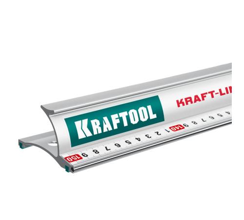 KRAFTOOL KRAFT-LINE, 1.5 м, усиленная алюминиевая линейка со стальной направляющей (34275-150)