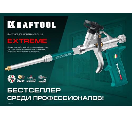 KRAFTOOL EXTREME, полностью разборный обслуживаемый пистолет для монтажной пены (06800)