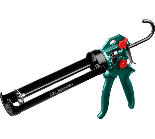 KRAFTOOL EXPERT 4-in-1 310 мл, антикапельная система, регулировка силы давления, усиленный скелетный поворотный пистолет для герметика (06675)
