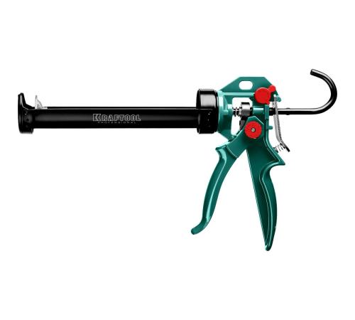 KRAFTOOL EXPERT 4-in-1 310 мл, антикапельная система, регулировка силы давления, усиленный скелетный поворотный пистолет для герметика (06675)