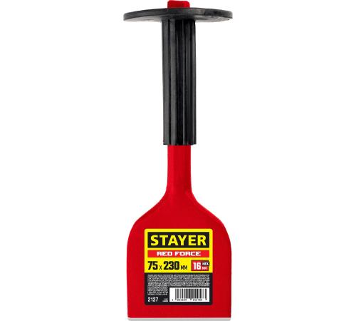 STAYER Red Force, 75 х 230 мм, зубило-конопатка с протектором (2127)