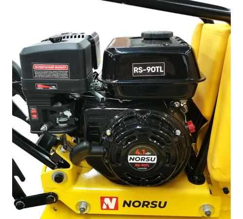 Виброплита бензиновая прямоходная NORSU RF-90TL (колесный комплект, бак для воды)