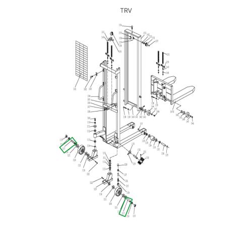 Ось поворотного колеса для TRV