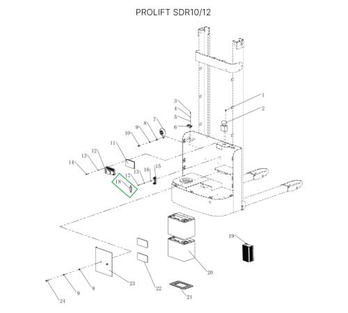 Предохранитель для штабелеров SDR1536/1545S/1645/1656/2036/2045, SDK
