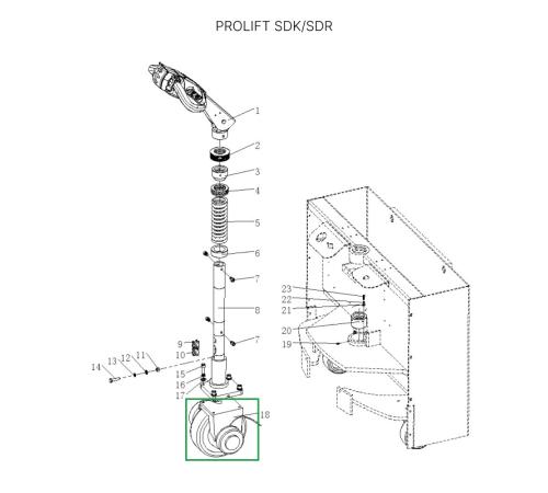 Ведущее колесо для штабелеров SDR/SDK1536,2036, SK20