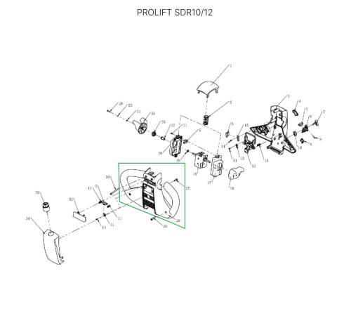 Корпус ручки для самоходных штабелеров SDR/SDK и самоходной тележки SD20