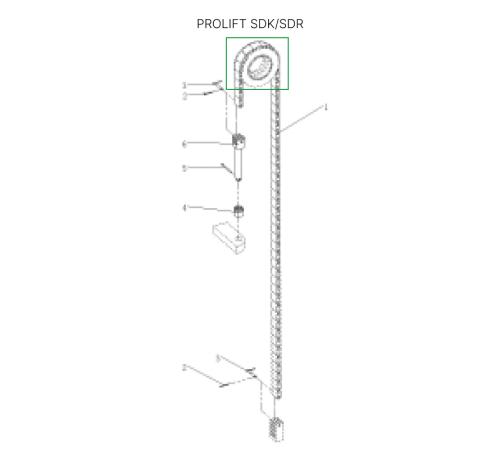 Ролик центральной цепи для штабелеров SDR 1536/1545S/1645/1656/2036/2045, SDK