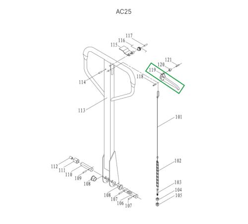 Рычаг управления режимом работы для гидравлических тележек AC25